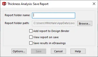 Saving a Report in SOLIDWORKS Utilities