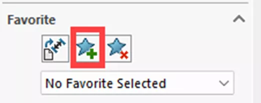 SOLIDWORKS Routing 2026 Add Favorite Icon 