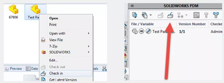 Saving vs Checking In SOLIDWORKS PDM 