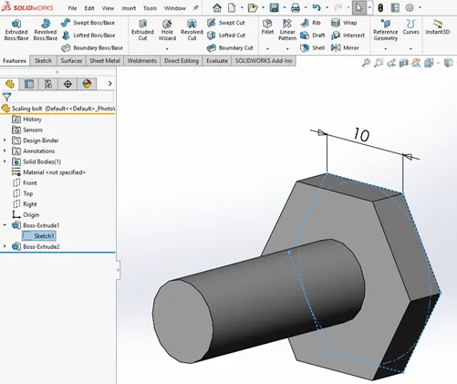 Scaling Parts in SOLIDWORKS