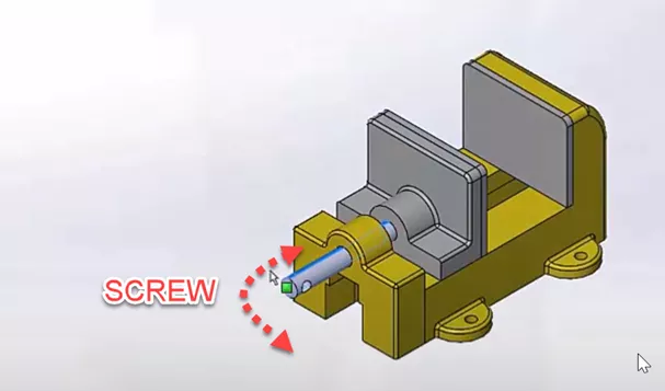 Example of a Screw Mate in SOLIDWORKS