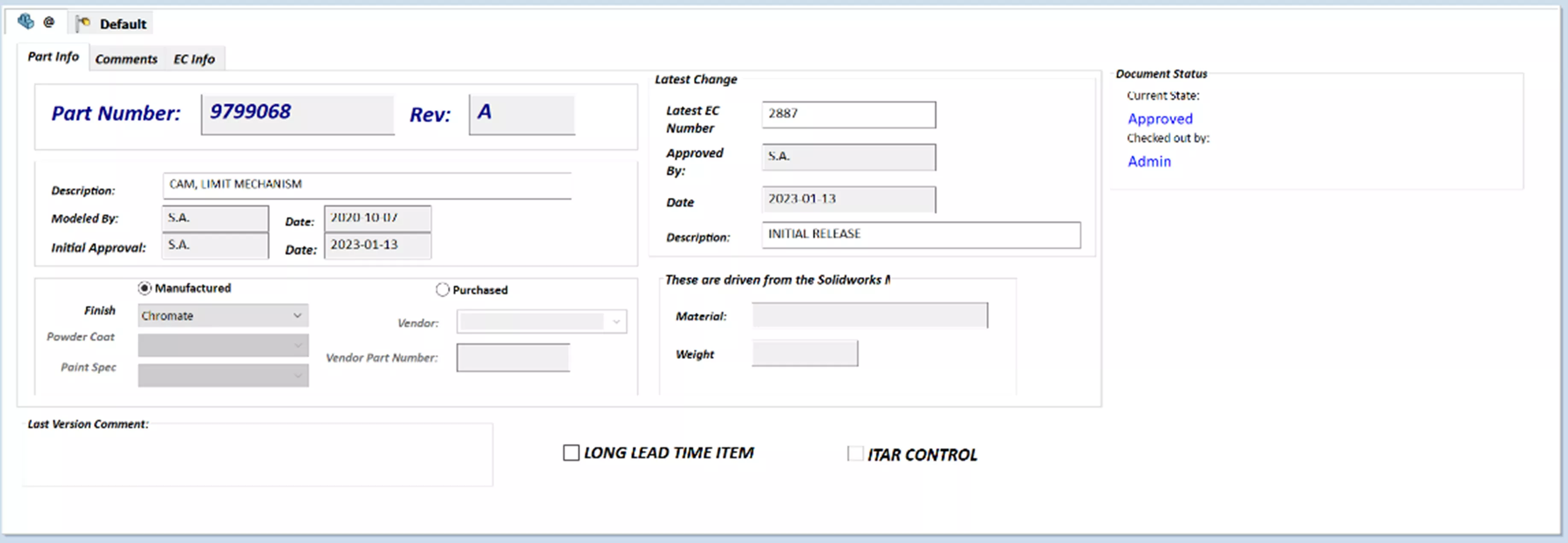 Search Data Cards in SOLIDWORKS PDM vs 3DEXPERIENCE CLOUD PDM 