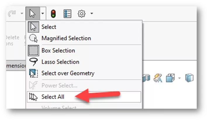 Select All Edges in SOLIDWORKS 