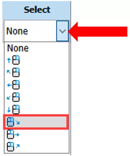 Select Mouse Gestures Command in DraftSight 