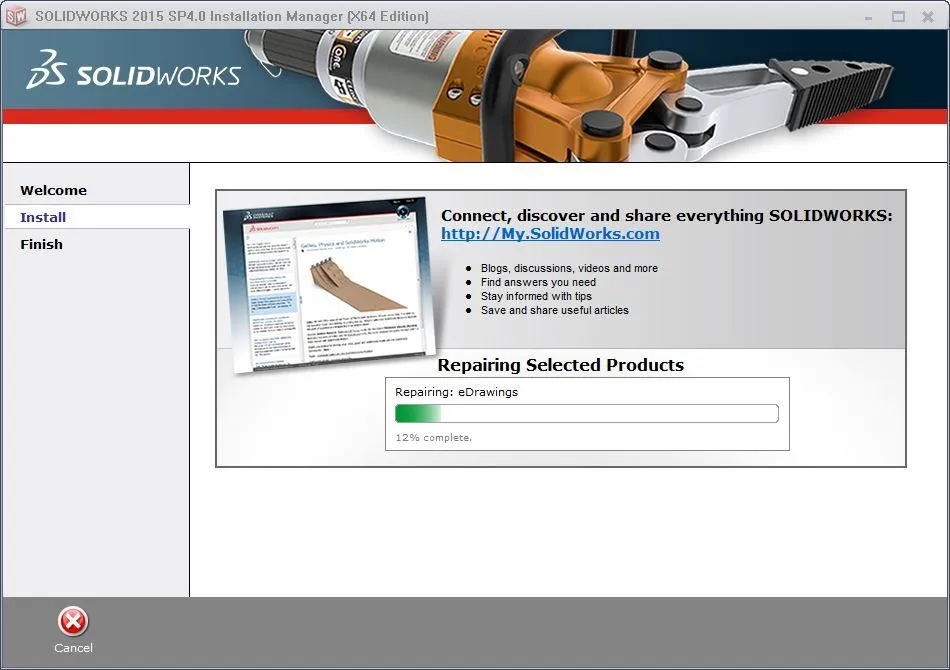 select repair solidworks