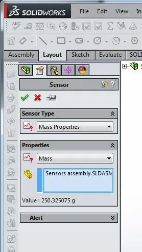 Sensors Assembly Options in SOIDWORKS