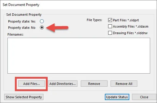 set document property screen