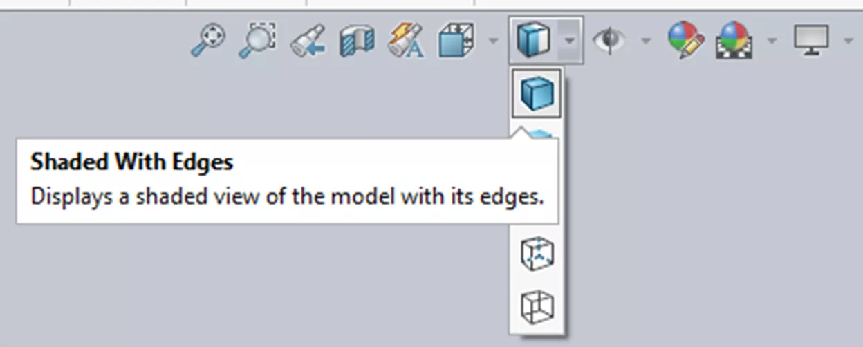 Shaded With Edges Command in SOLIDWORKS 