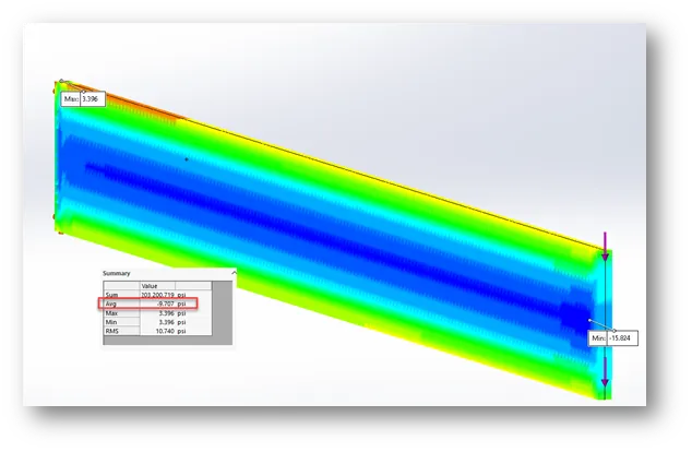 Shear Stress Example in SOLIDWORKS Simulation