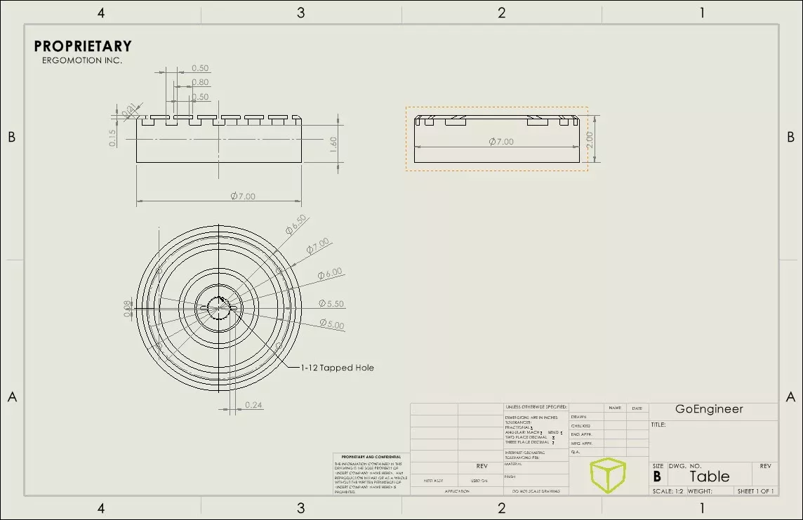 Sheet Format for Existing or Future SOLIDWORKS Drawing