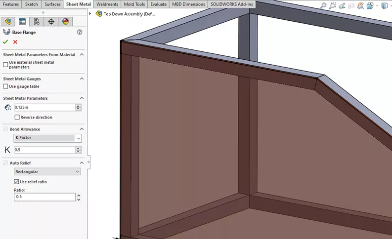 Sheet Metal Feature in SOLIDWORKS 