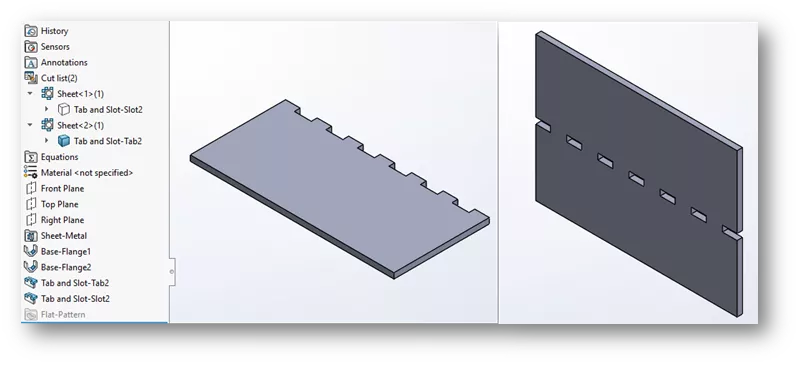SOLIDWORKS Sheet Metal Tab and Slot Command Explained