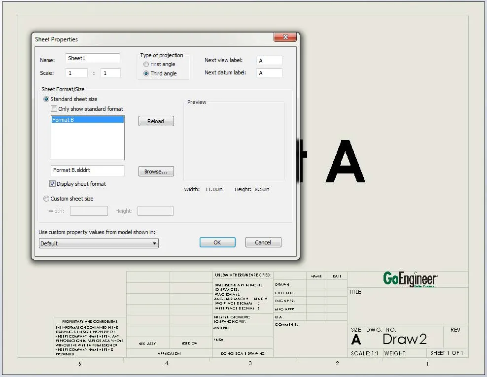 Creating A Multi Sheet Drawing Template In Solidworks Goengineer Creating A Multi Sheet Drawing Template In Solidworks Goengineer