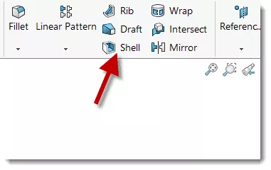 The shell feature in SOLIDWORKS lets you make a solid cube hollow.