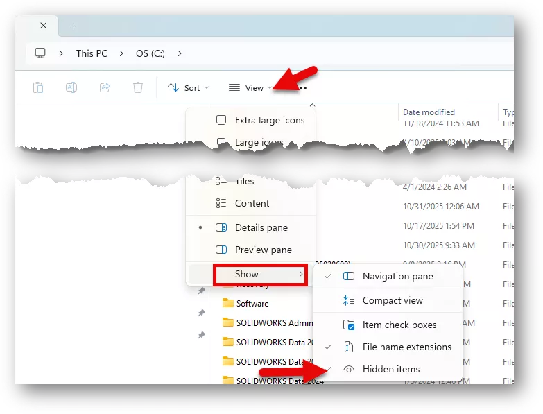 How AppData and ProgramData Folders Hidden in Windows Explorer