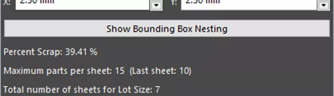 Show Bounding Box Nesting Option in SOLIDWORKS Costing