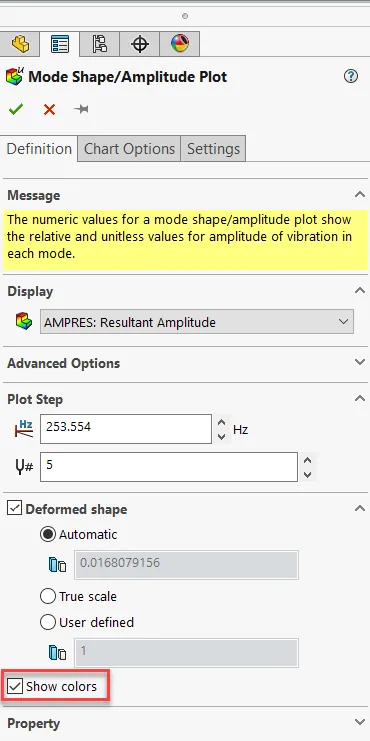 show colors checkbox locations