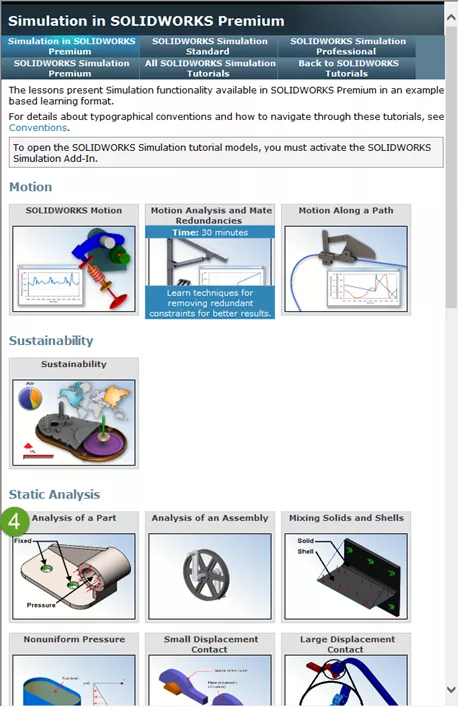 Simulation in SOLIDWORKS Premium Tutorials