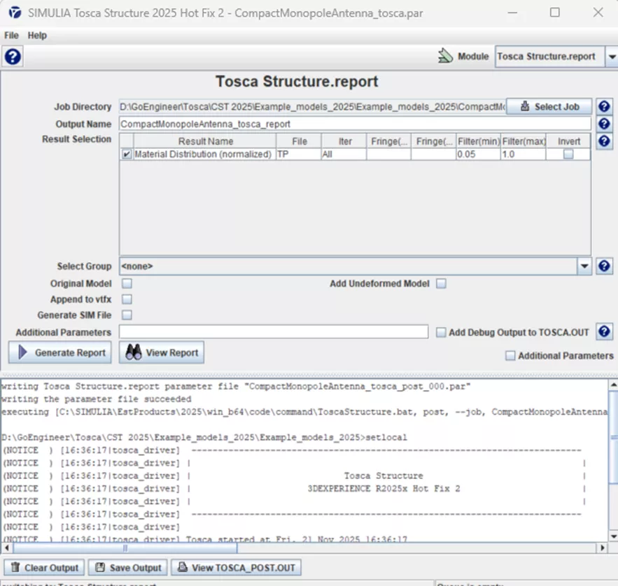SIMULIA Tosca Structure Report