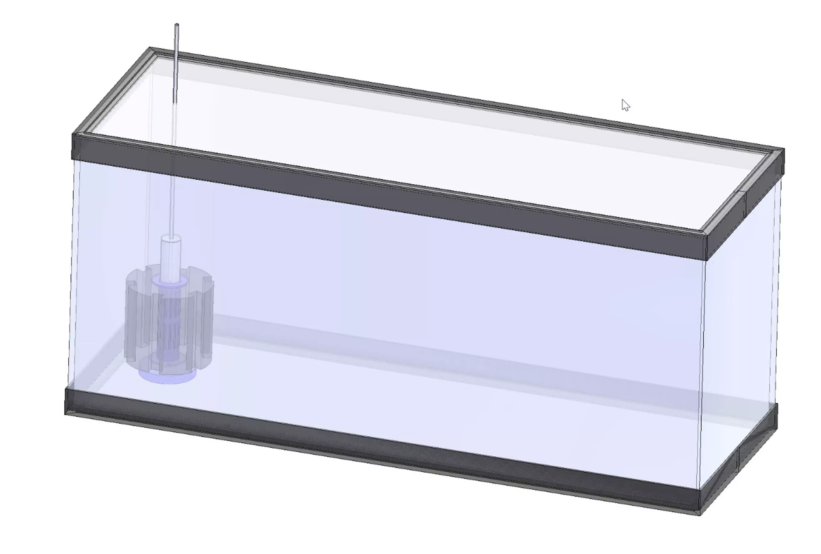 Single Sponge on Side of Aquarium in SOLIDWORKS