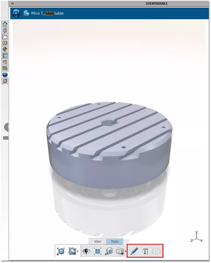 Sketch and Text Annotation Markups in 3DEXPERIENCE 