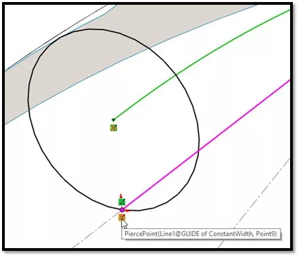 Profile for a Sweep in SOLIDWORKS