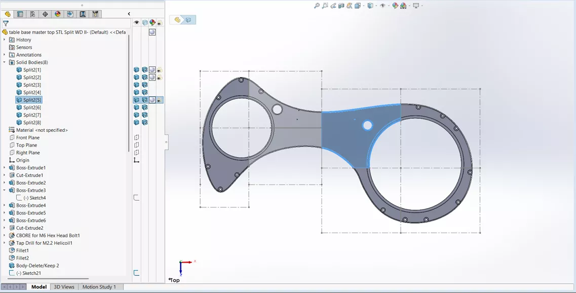SOLIDWORKS Solid Bodies Folders