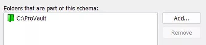 SOLIDWORKS PDM Cold Storage Schema Folders
