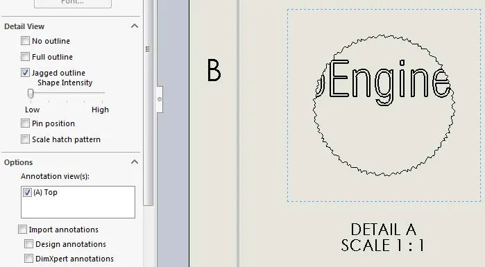 SOLIDWORKS Low Jagged Shape Intensity
