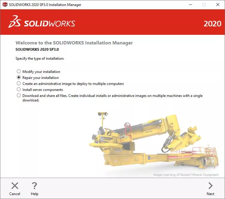 SOLIDWORKS 2020 Repair Your Installation