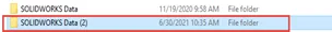 SOLIDWORKS 2021 Data Directory