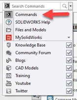 SOLIDWORKS 2021 Search Commands