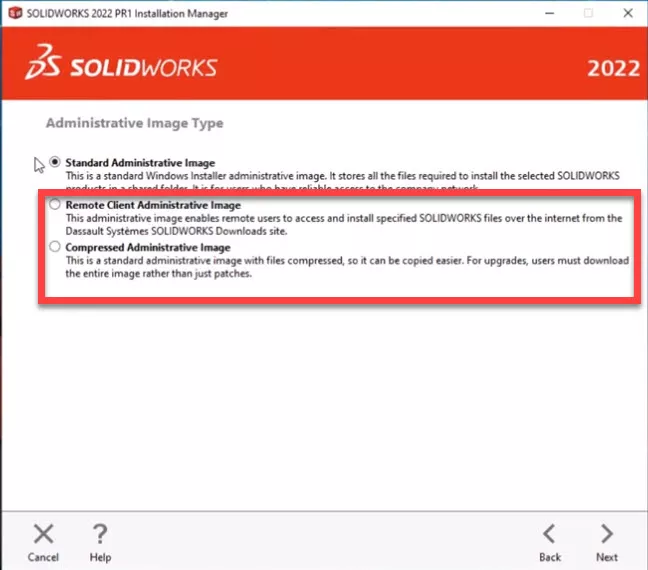 SOLIDWORKS 2022 Administrative Image Type