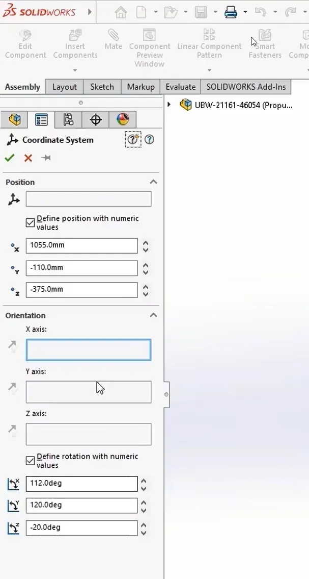 SOLIDWORKS 2022 Coordinate Systems