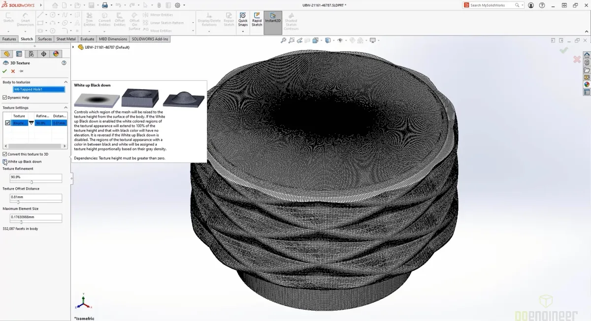 SOLIDWORKS 2022 Add Textures