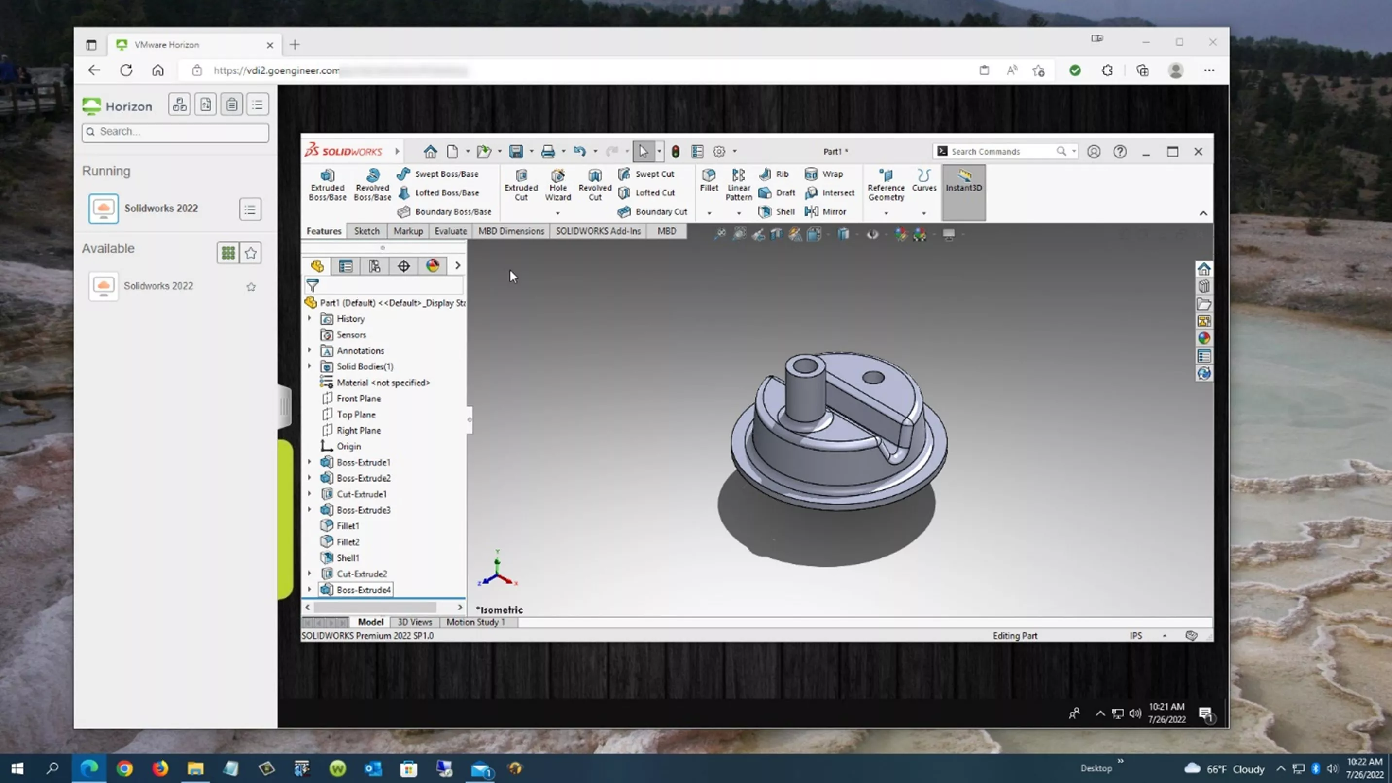 SOLIDWORKS 2022 Horizon Control Panel 