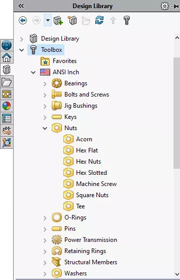 Toolbox in solidworks