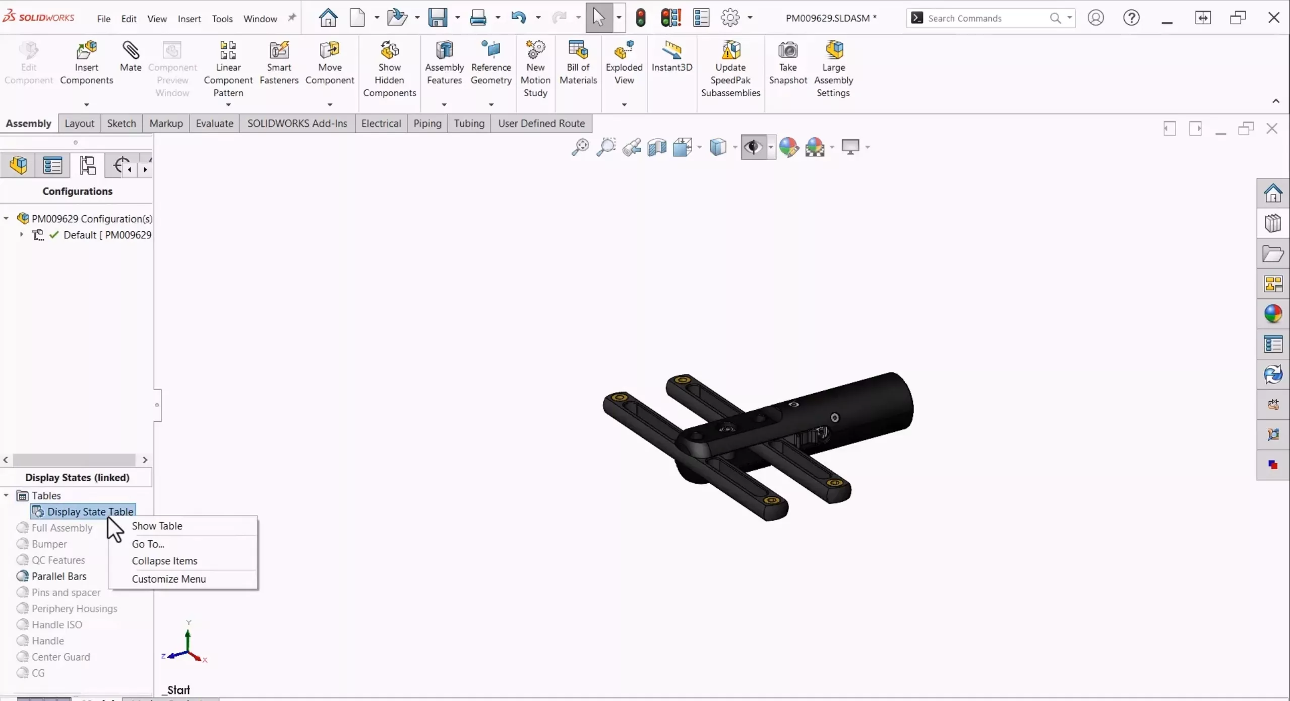 SOLIDWORKS 2025 Assembly Display State 