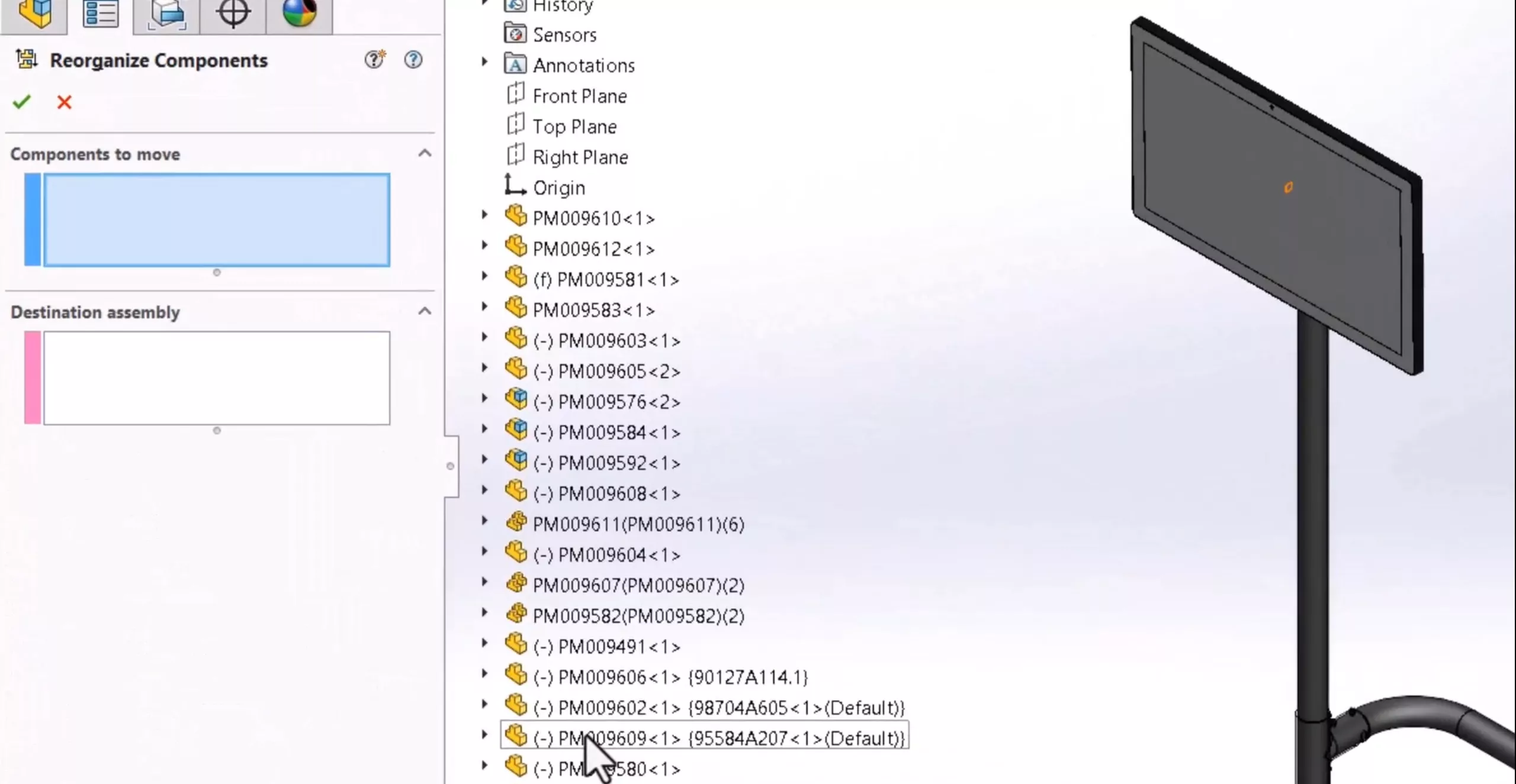 SOLIDWORKS 2025 Reorganization Tool