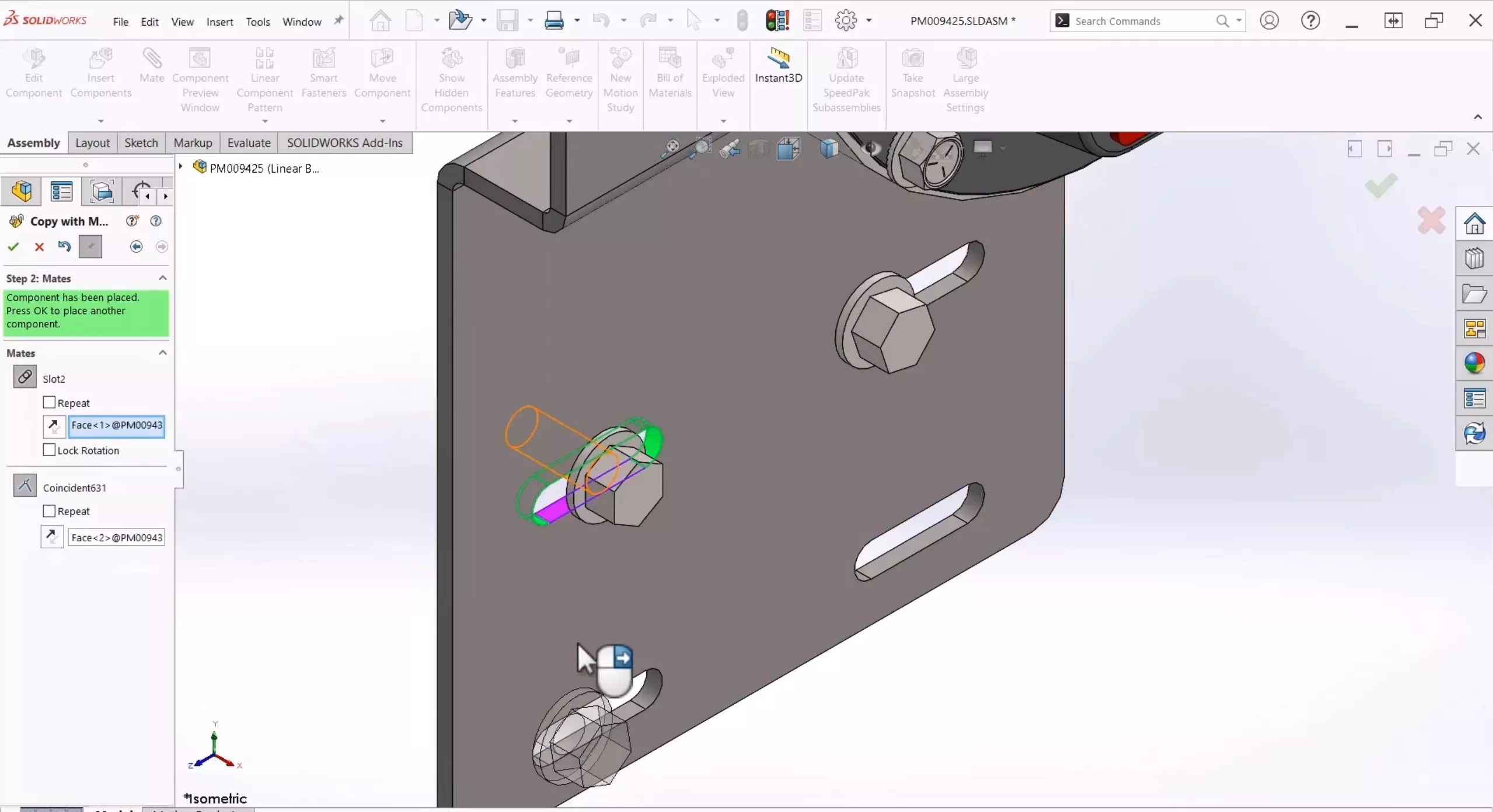 Advanced Mates in SOLIDWORKS 2025 Copy with Mates