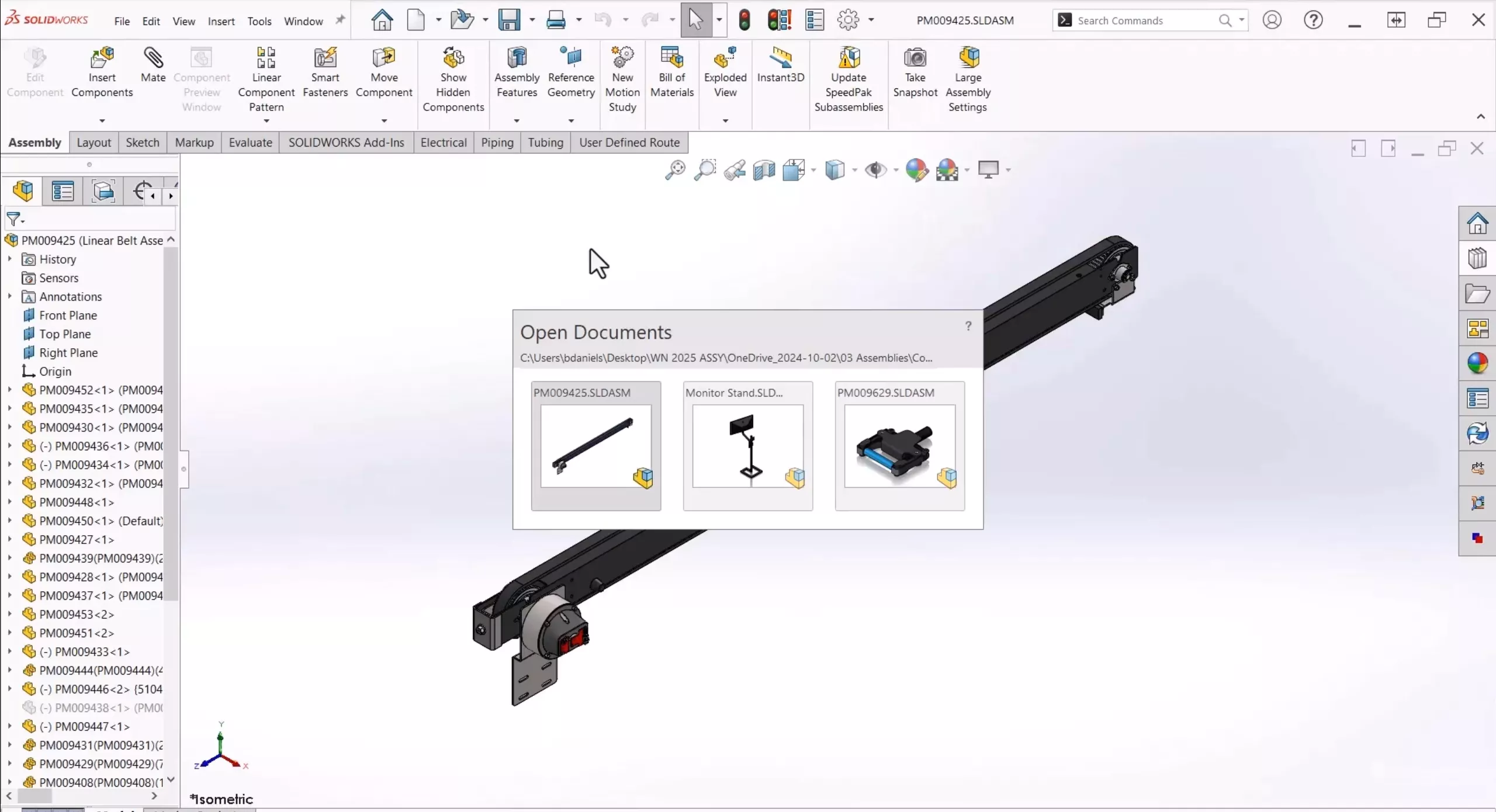 Example of Document Groups in SOLIDWORKS 2025. What's New for Assemblies