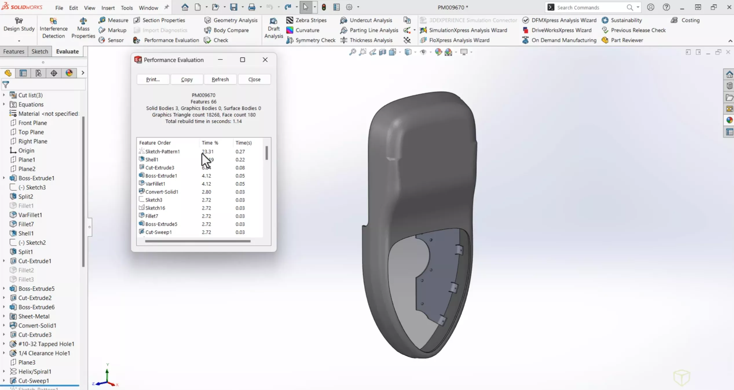 SOLIDWORKS 2025 Performance Updates Graphics Count and Triangle Face Count