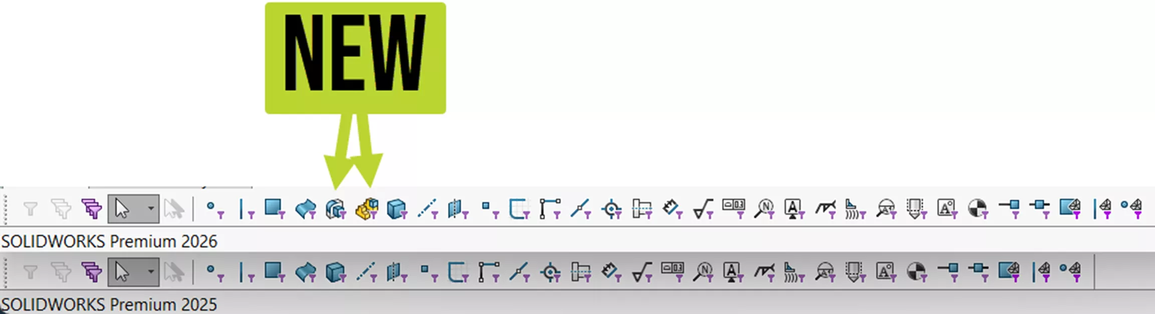 New Selection Filters in SOLIDWORKS 2026