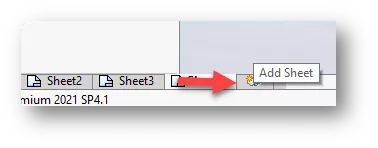 SOLIDWORKS Add Sheet Option