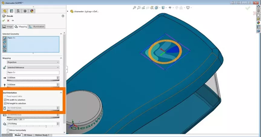 Using the Decals Command in SOLIDWORKS