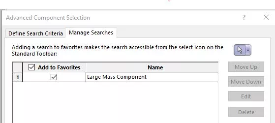 SOLIDWORKS Advanced Component Selection Managed Searches