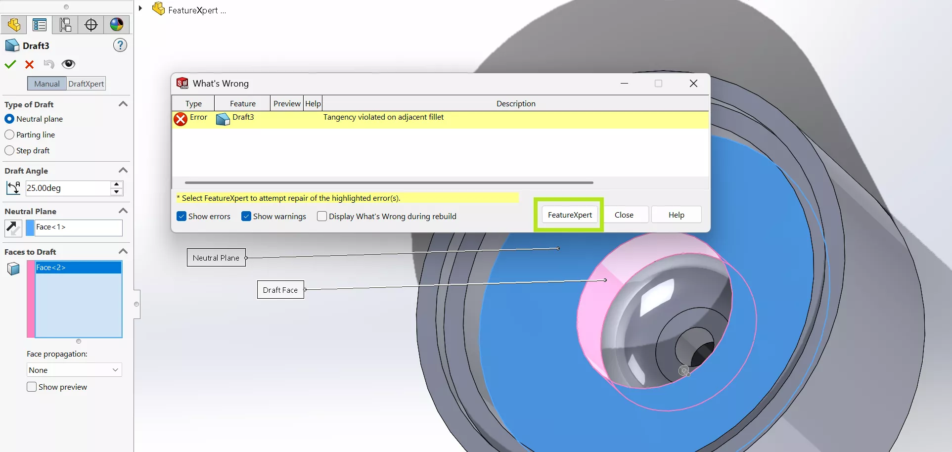 SOLIDWORKS FeatureXpert