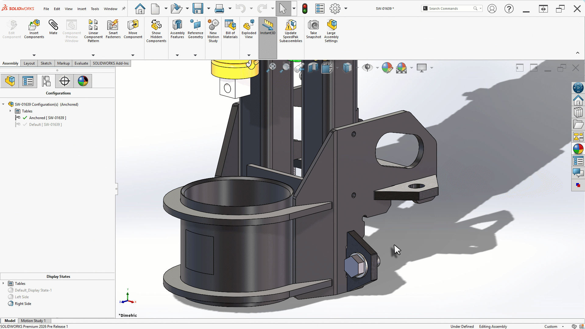SOLIDWORKS Assemblies 2026 AI Fastener Mating