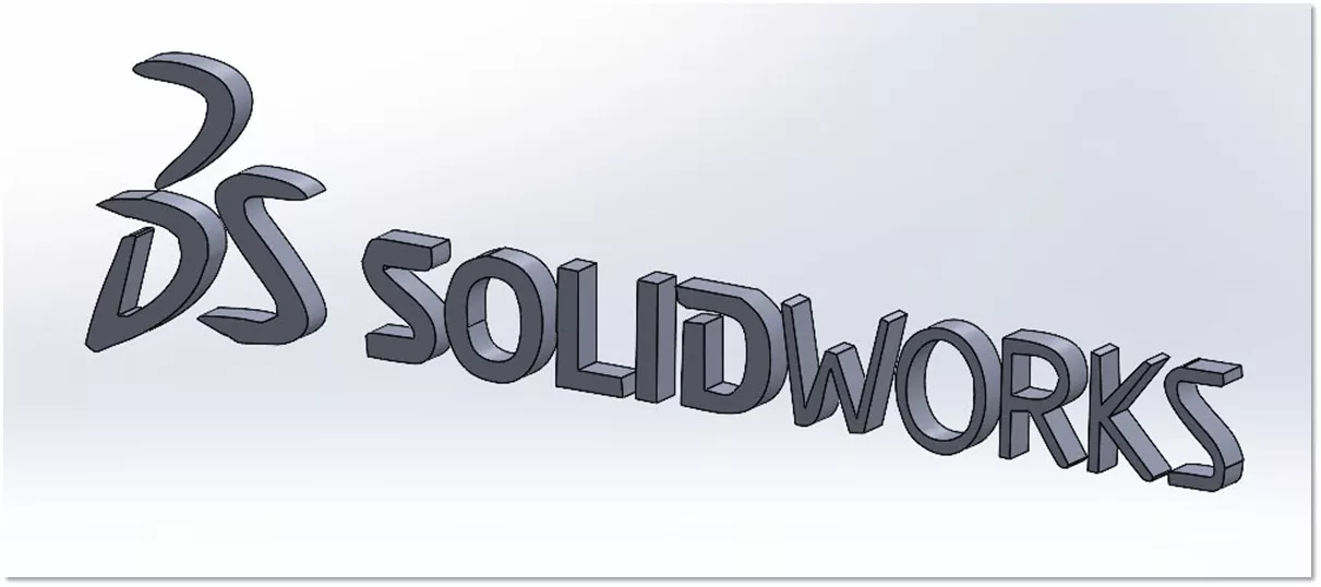 SOLIDWORKS Autotrace Tool Used to Create 3D Logo