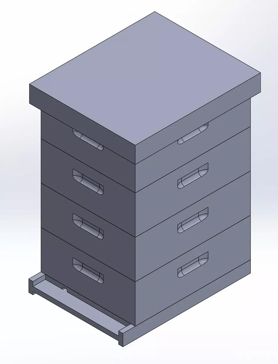 Beehive Designed in SOLIDWORKS CAD
